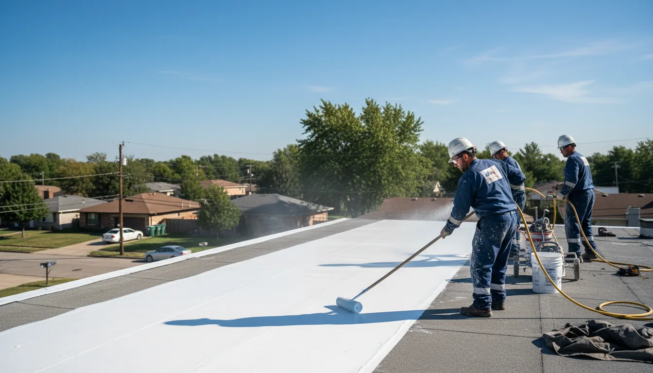 Commercial roof coating in Cedarville, IL near me